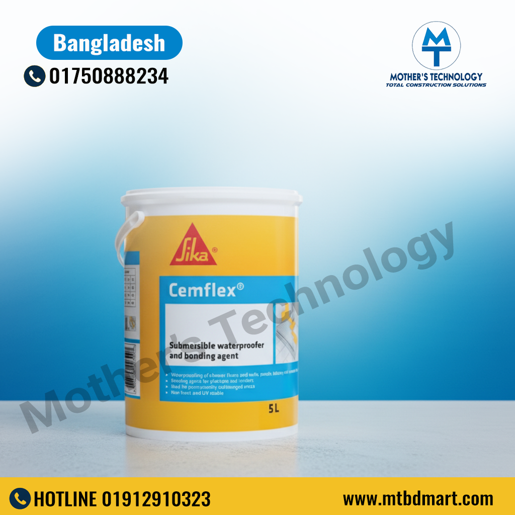 Durable Sika Cemflex for waterproofing basements, terraces, and concrete surfaces