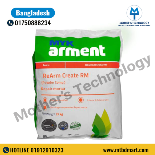 ReArm Crete RM-HS high-strength polymer-modified cementitious repair mortar for concrete restoration and patch repair in Bangladesh