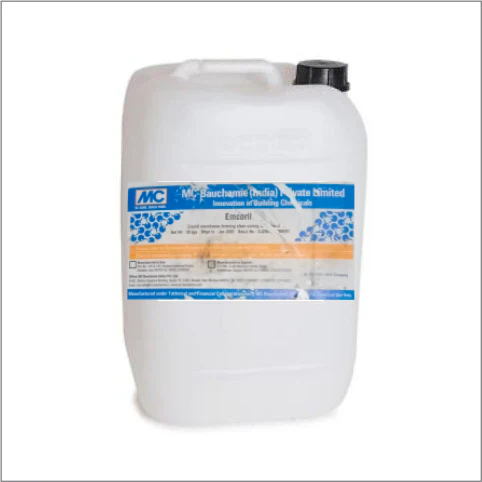 Emcoril White is a white pigmented curing compound by MC-Bauchemie, widely used in Bangladesh for durable concrete curing and moisture retention.
