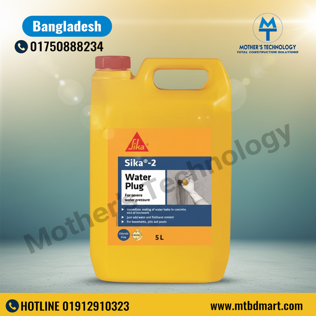 Sika 2 used for instant leak plugging in concrete and masonry