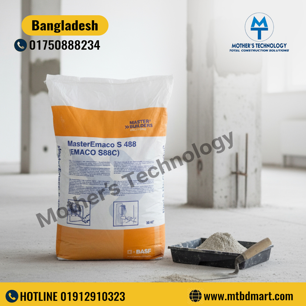 MasterEmaco S 488 is a high-strength, shrinkage-compensated repair mortar for durable concrete restoration.